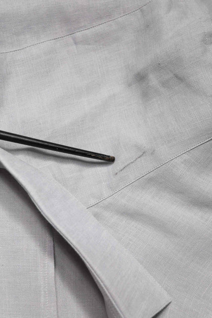 Gray GOLD Linen Long Sleeves Dress Men Shirt