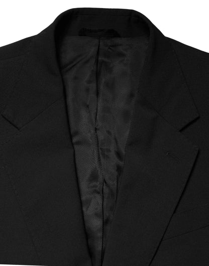 Black MARTINI Single Breasted Tuxedo Blazer