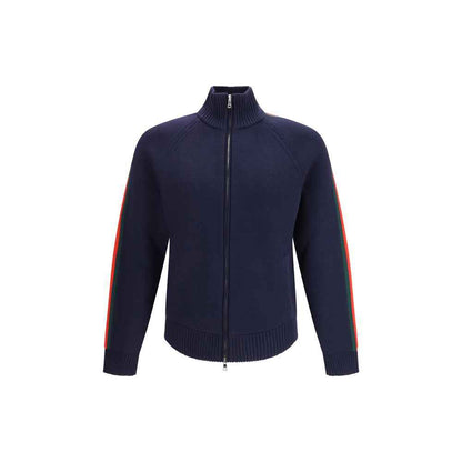 Blue Wool Full-Length Jacket