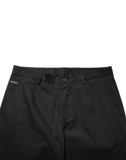 Black Cotton Skinny Dress Formal Trouser Pants