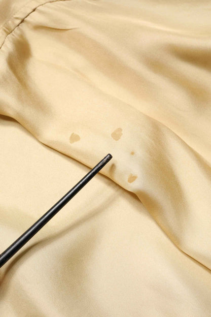 Yellow Silk Button Down Men Oversize Shirt