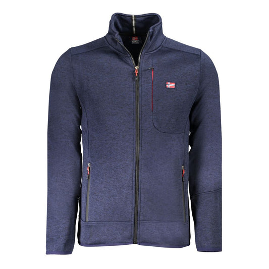 Blu Polyester Men Sweatshirt