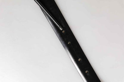 Men Black Classic Leather Metal Buckle Belt
