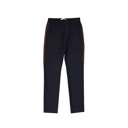 Blue Wool Casual Pants