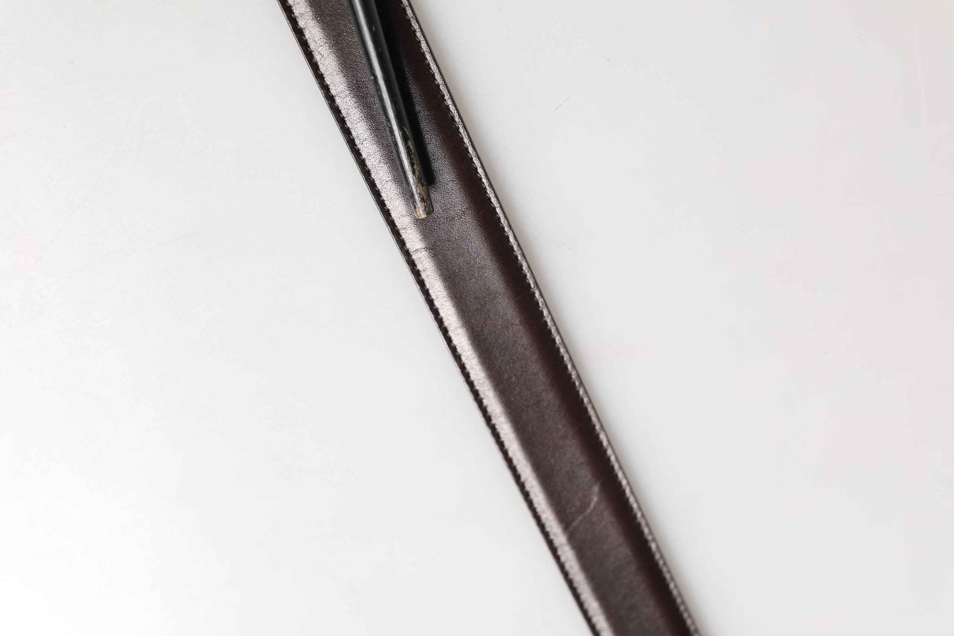 Men Brown Classic Leather Metal Buckle Belt