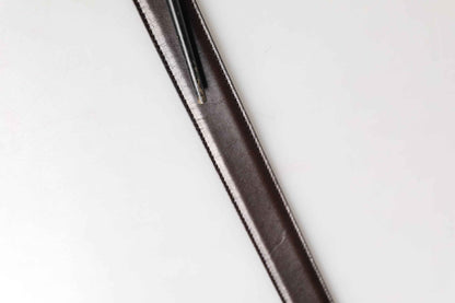 Men Brown Classic Leather Metal Buckle Belt
