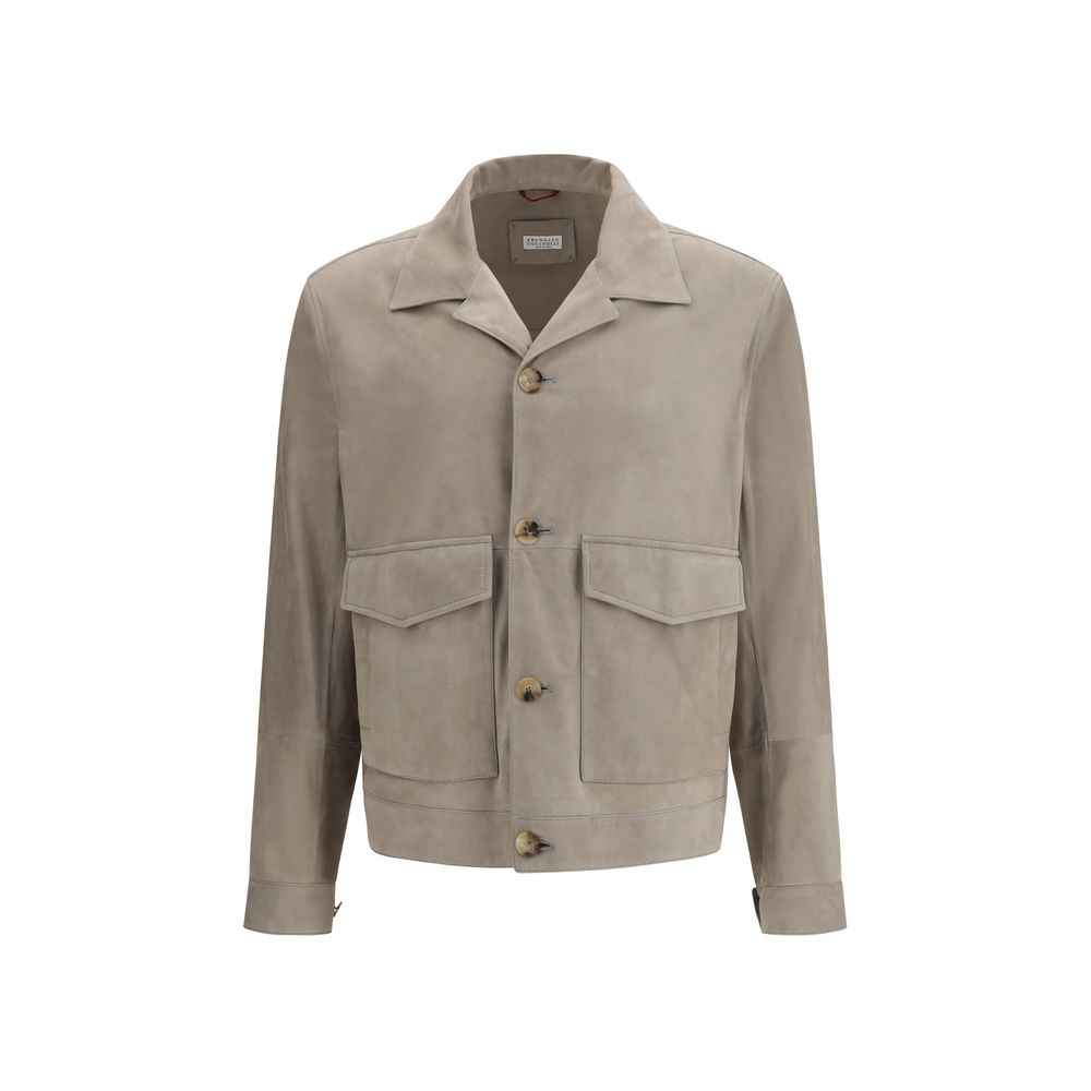 Bicolor Calf Leather Bos Taurus Leather Jacket