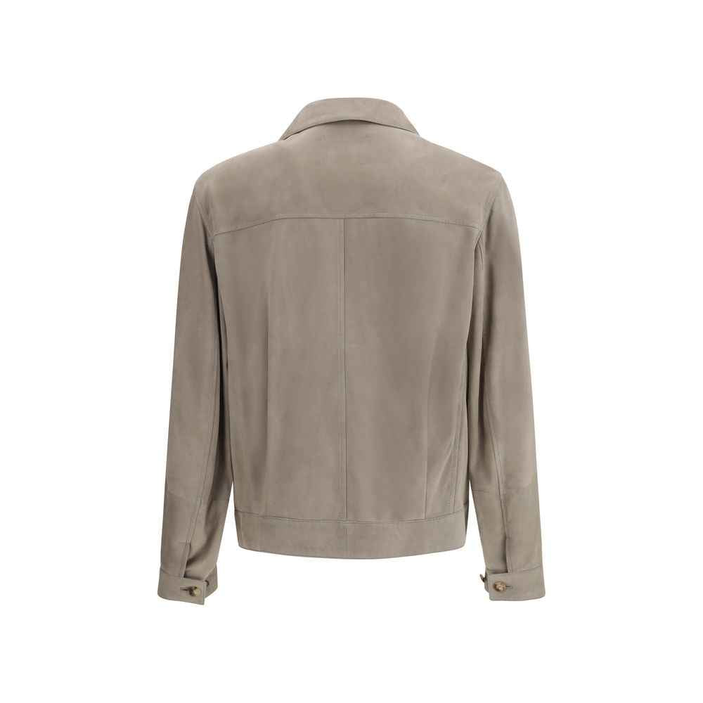 Bicolor Calf Leather Bos Taurus Leather Jacket