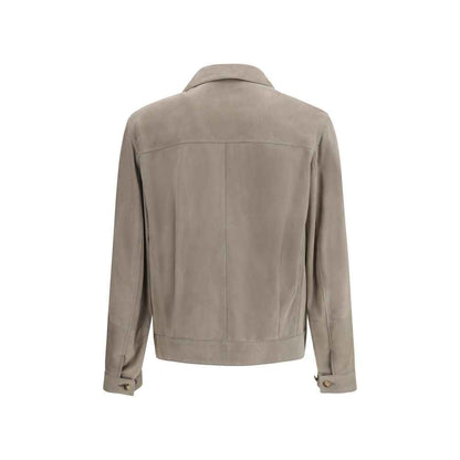 Bicolor Calf Leather Bos Taurus Leather Jacket