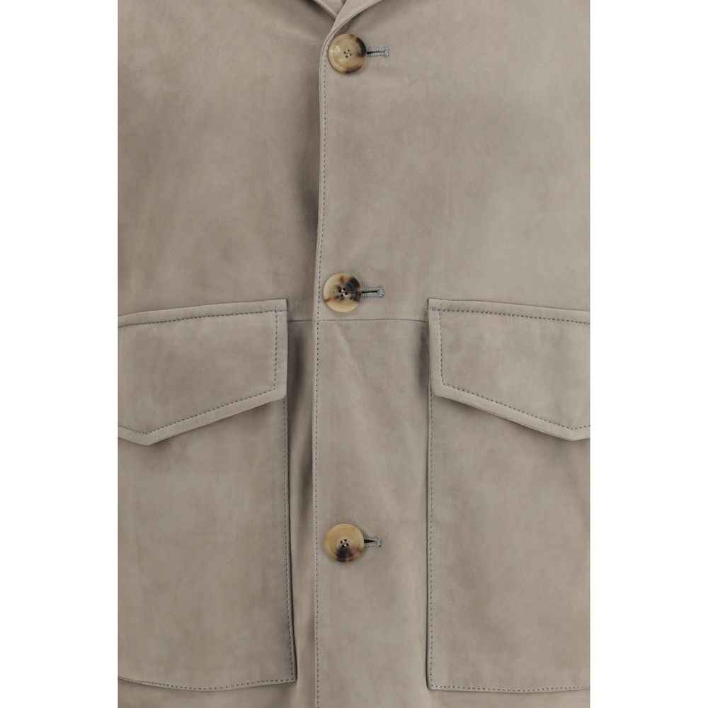 Bicolor Calf Leather Bos Taurus Leather Jacket