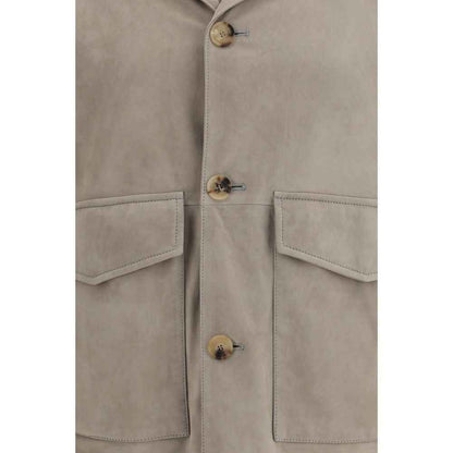 Bicolor Calf Leather Bos Taurus Leather Jacket