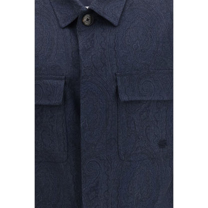 Blue Wool Oves Aries Full-Length Jacket