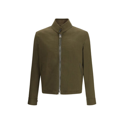 Bicolor Fleece Wool Biker Jacket