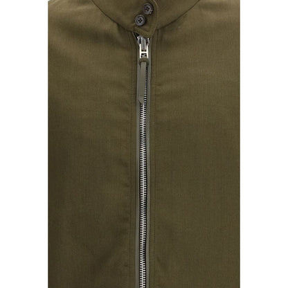 Bicolor Fleece Wool Biker Jacket