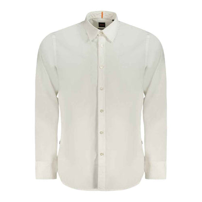 White Cotton Men Shirt