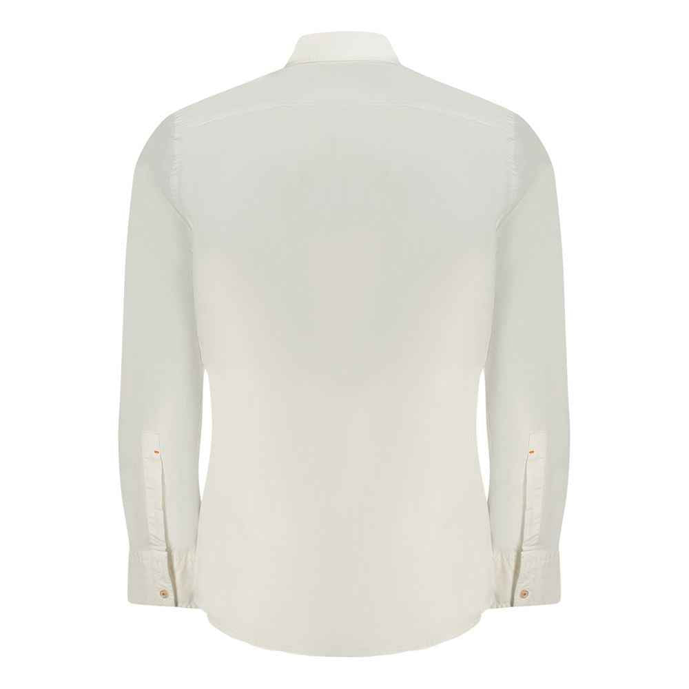 White Cotton Men Shirt