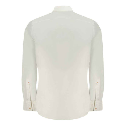White Cotton Men Shirt