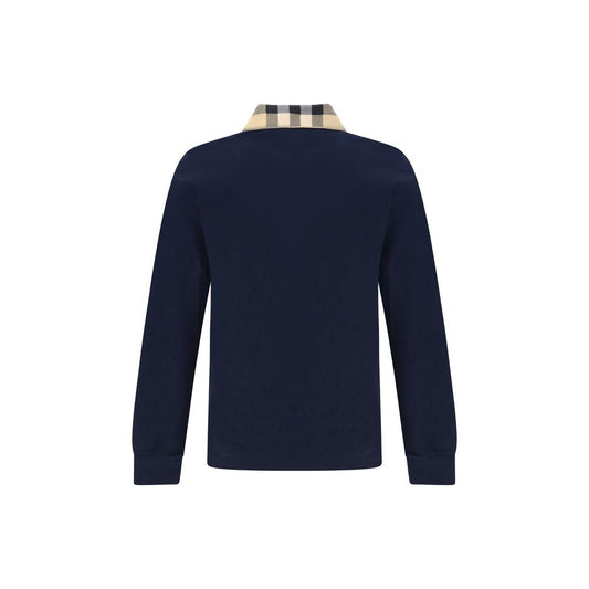 Blue Cotton Polo Shirt