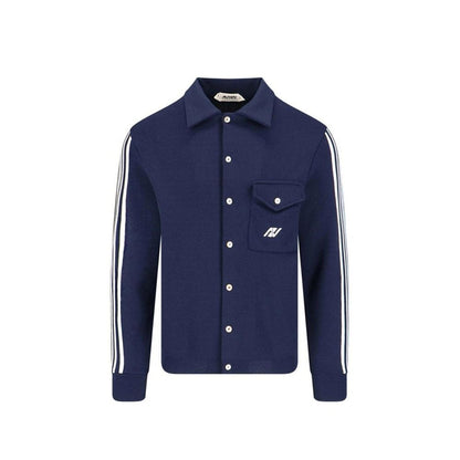 Blue Nylon Cardigan