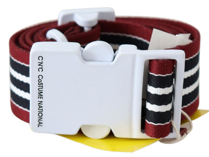 Black Cotton And Canvas Regular Belt