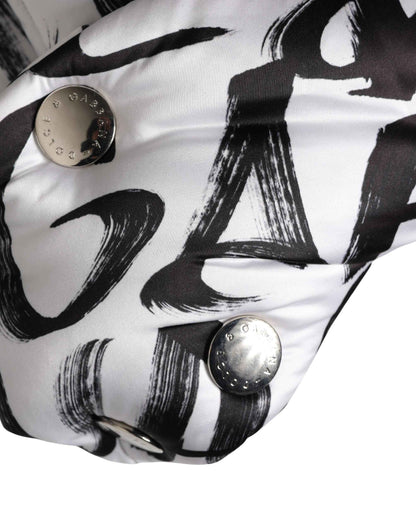 White Logo Print Whole Head Wrap Capello Hat
