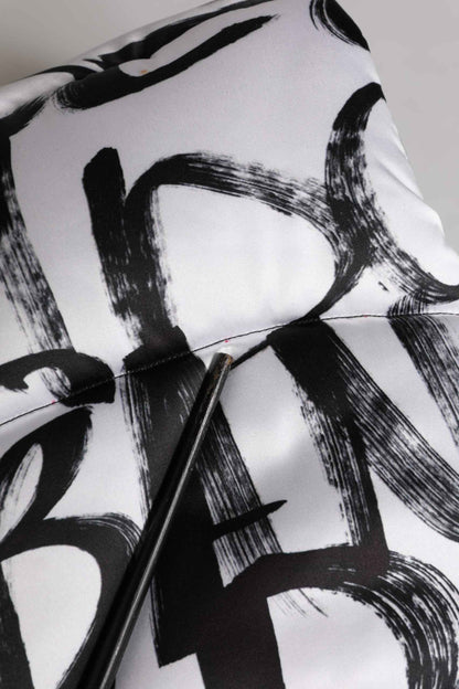White Logo Print Whole Head Wrap Capello Hat
