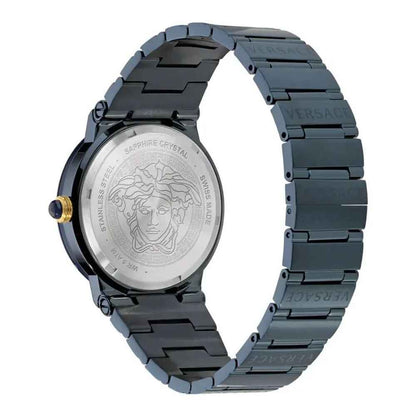 Blue Stainless Steel Dress Watch