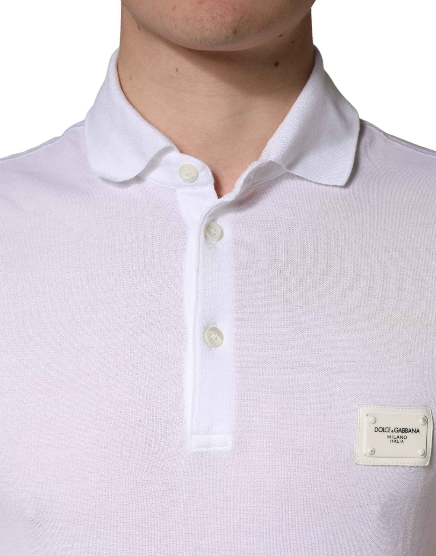 White Collared Short Sleeves Men Polo T-shirt