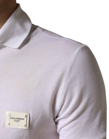 White Collared Short Sleeves Men Polo T-shirt