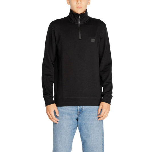Black Cotton Sweatshirt