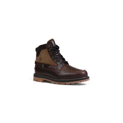 Brown Bio Based Fabric Lace-Up Boots