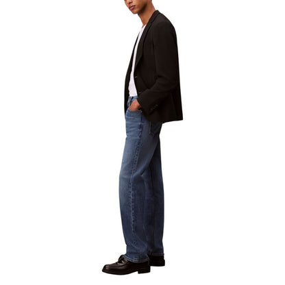 Blue Cotton Relaxed Fit Jeans