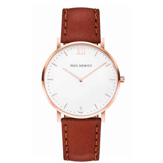 Brown Leather Dress Watch