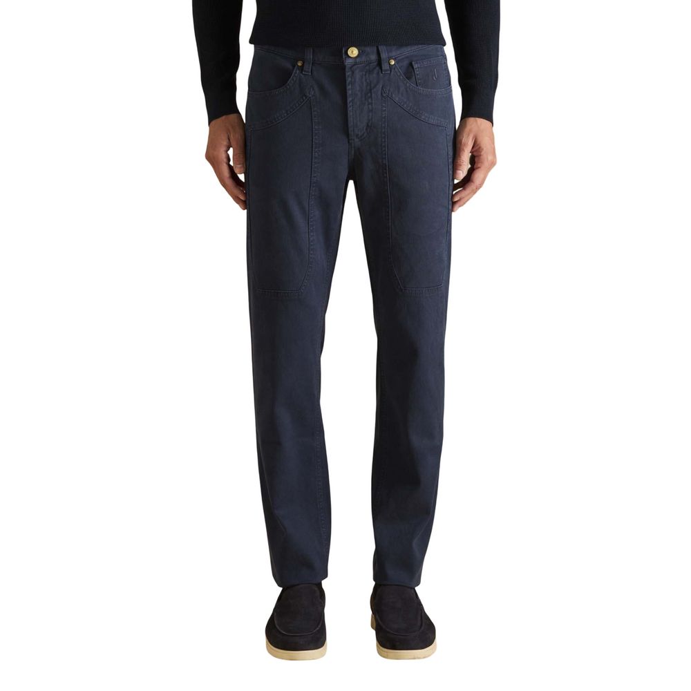 Blue Cotton Skinny Jeans