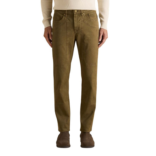 Brown Cotton Skinny Jeans
