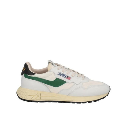 White Leather Low Top Sneakers