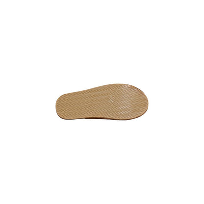 Brown Textile Slippers
