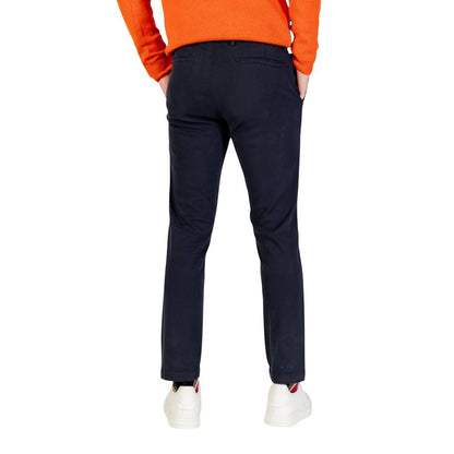 Blue Cotton Skinny Pants