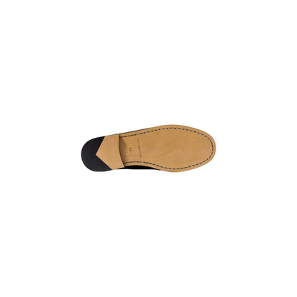 Black Leather Slip-On Loafers