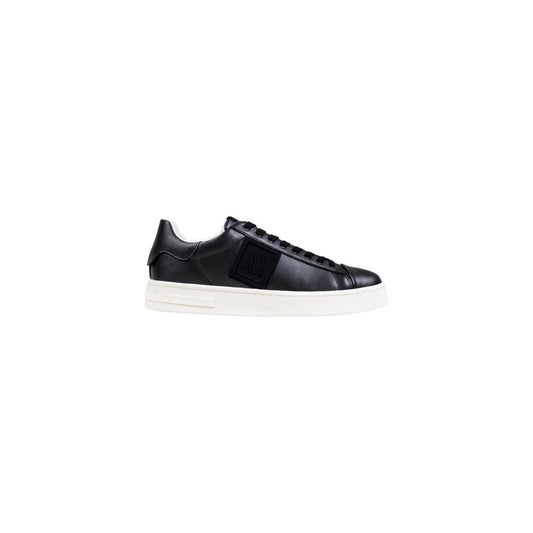 Black Polyester Low Top Sneakers