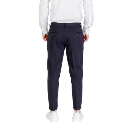 Blue Viscose Dress Pants