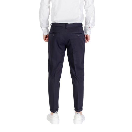 Blue Viscose Dress Pants