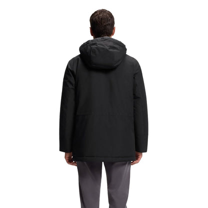 Black Polyester Full-Length Jacket