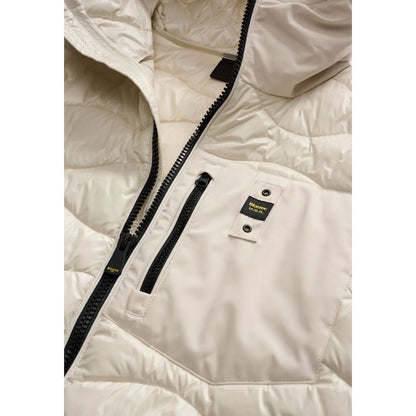 White Polyamide Shell Jacket