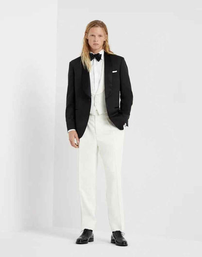 White Silk Sleveless Jacket