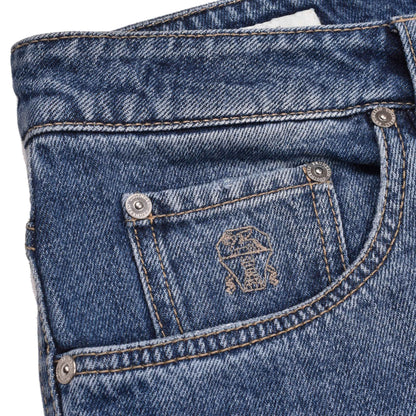 Blue Cotton Relaxed Fit Jeans