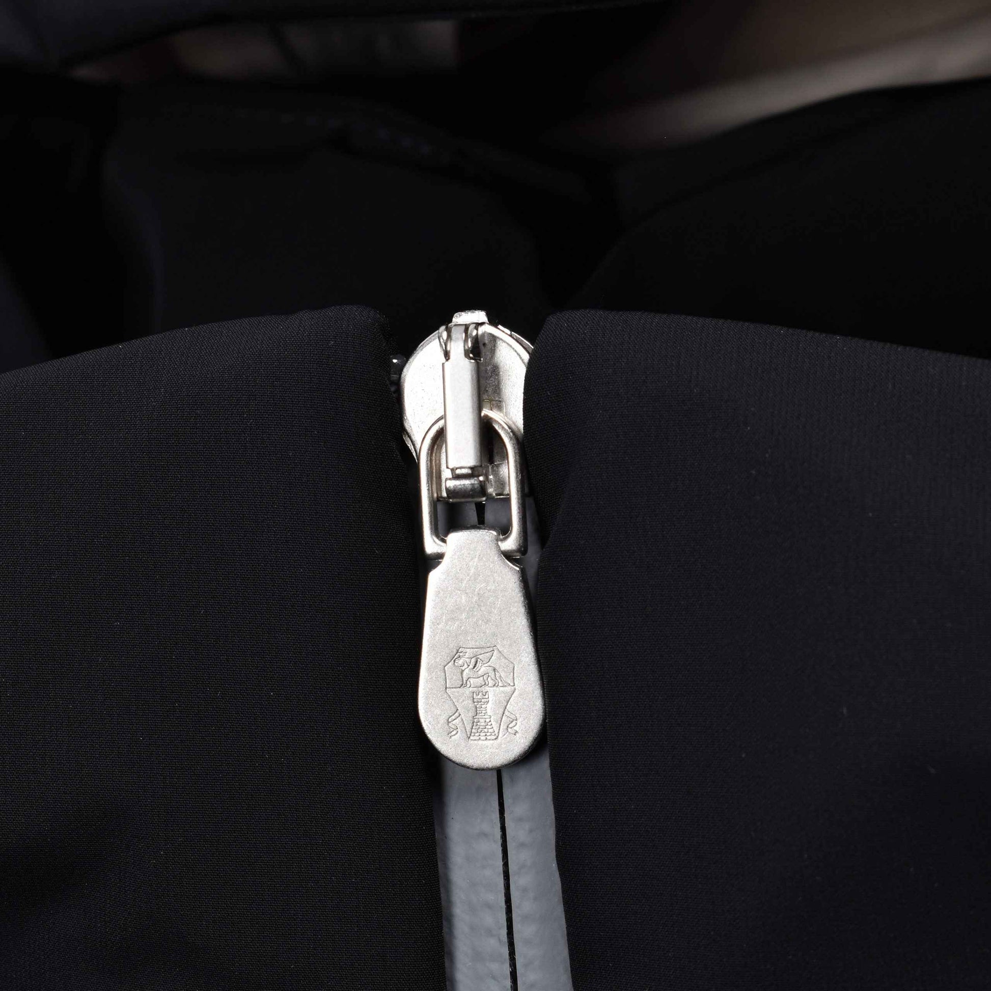 Black Polyamide Full-Length Jacket