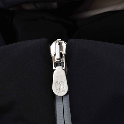 Black Polyamide Full-Length Jacket