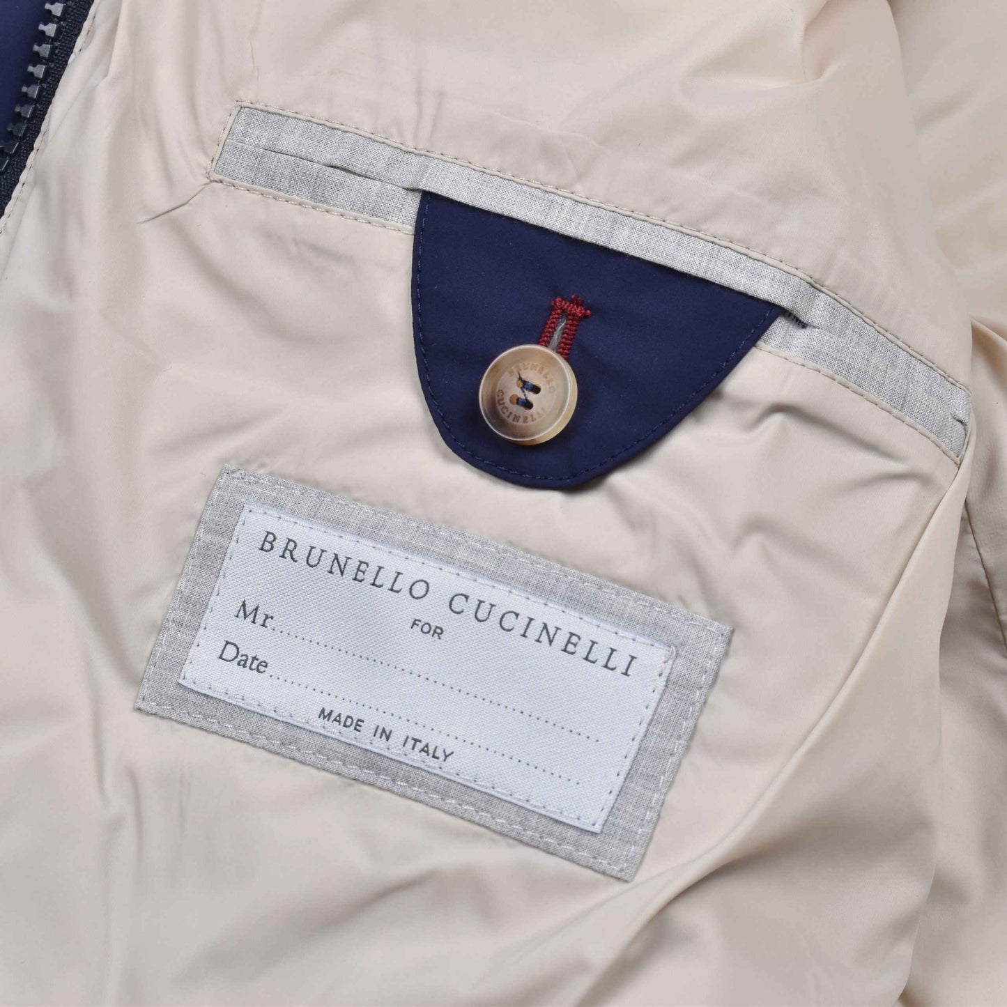 Blue Polyamide Full-Length Jacket