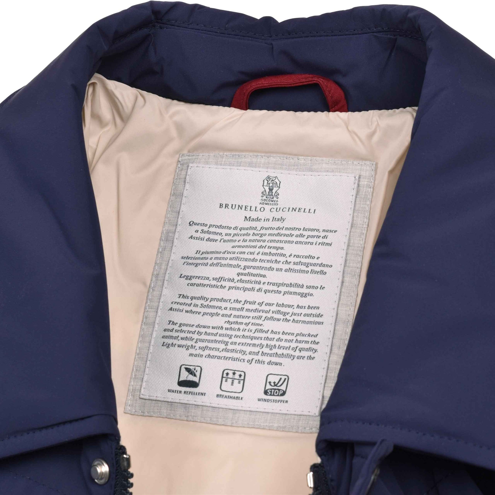 Blue Polyamide Full-Length Jacket